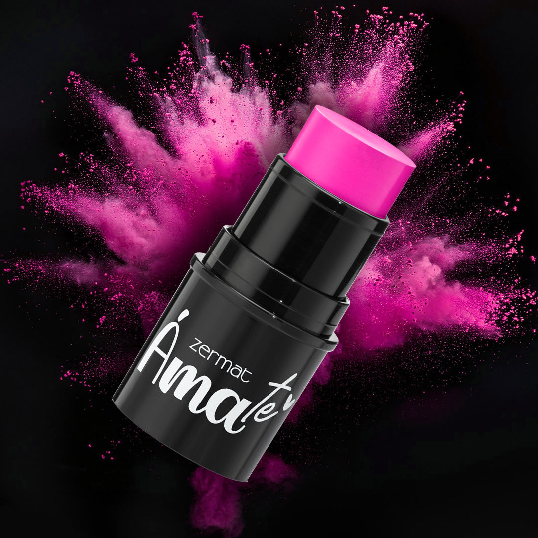 Amate Hot Pink 3 in 1 stick: Cheeks, Lips & Eyelids