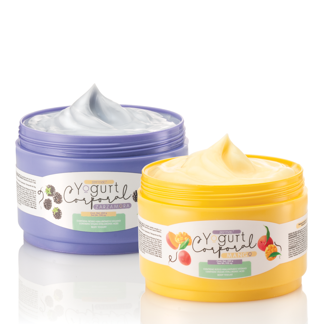 Yogur corporal de mango y mora