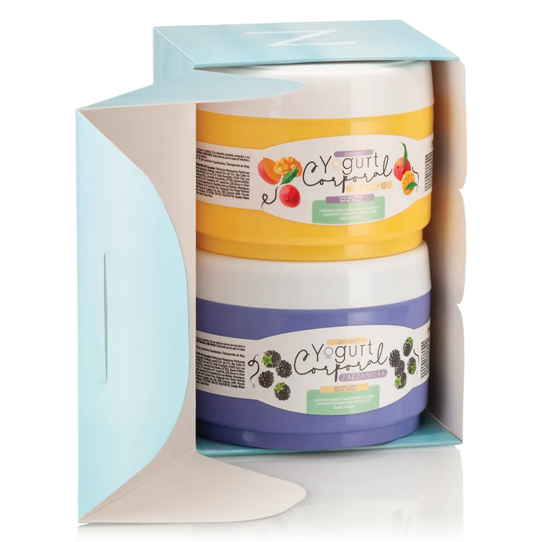 Yogur corporal de mango y mora